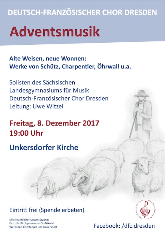 Plakat Konzert in Unkersdorf 08.12.2017